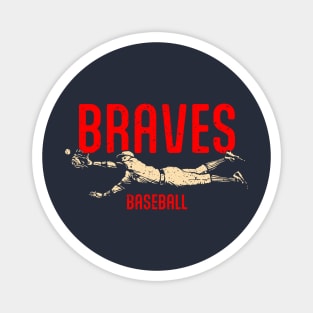 BRAVES Vintage Catch Magnet